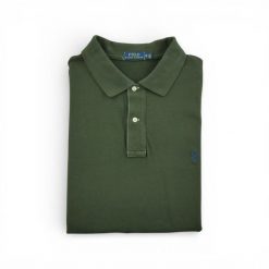 Second life - Krótki rękaw Polo męskie Khaki - Stan dobry. Zielone koszulki polo męskie Ralph Lauren, m, bez wzorów, sportowe, bez kołnierzyka, bez ramiączek. Za 105.71 zł.