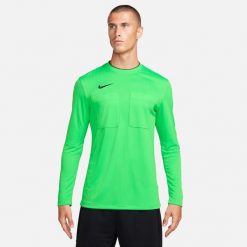 Koszulka piłkarska męska Nike Referee Ii Dri-fit. Zielone koszulki męskie z długim rękawem Nike, m, bez wzorów, sportowe, bez kołnierzyka, bez ramiączek. W wyprzedaży za 166.10 zł.