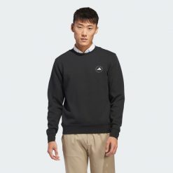 Bluza Crewneck. Czarne bluzy nierozpinane męskie ADIDAS, l, bez wzorów, z materiału, bez ramiączek, bez kaptura. Za 299.00 zł.