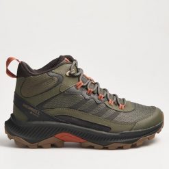 Buty męskie Merrell Speed Strike 2 Mid GTX. Zielone buty zimowe męskie Merrell, bez wzorów, sportowe, bez obcasa, bez zapięcia. Za 529.99 zł.