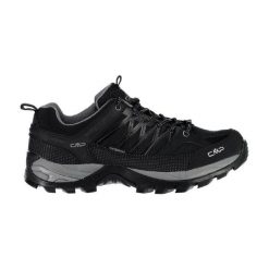 Buty trekkingowe męskie CMP Rigel Low Wp. Czarne buty zimowe męskie CMP, bez wzorów, z gumy, sportowe, bez obcasa, bez zapięcia. W wyprzedaży za 359.99 zł.