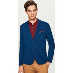 Sportowa marynarka slim fit - Granatowy. Niebieskie marynarki męskie Reserved. Za 199.99 zł.