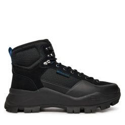 Trekkingi Tommy Jeans. Czarne buty trekkingowe męskie Tommy Jeans, bez wzorów, z jeansu, bez zapięcia, trekkingowe. Za 529.99 zł.