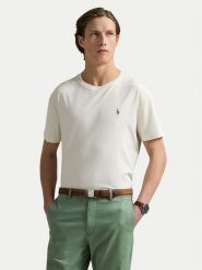 Polo Ralph Lauren T-Shirt 710740727094 Écru Custom Slim Fit. Koszulki polo męskie Polo Ralph Lauren, l, bez wzorów, z bawełny, bez kołnierzyka, bez ramiączek. Za 349.99 zł.