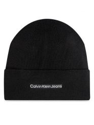 Calvin Klein Czapka Inst Embro K50K512452 Czarny. Czarne czapki męskie Calvin Klein, na zimę, bez wzorów, z bawełny. Za 179.99 zł.