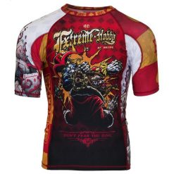 Koszulka Męska na siłownię rashguard MMA EXTREME HOBBY KILLER CARDS 2. Czerwone bielizna termoaktywna męska EXTREME HOBBY, m, bez wzorów, z bawełny, bez ramiączek, do biegania. Za 199.00 zł.