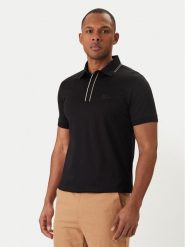 KARL LAGERFELD Polo 745002 562200 Czarny Regular Fit. Czarne koszulki polo męskie KARL LAGERFELD, m, bez wzorów, z bawełny, bez kołnierzyka, bez ramiączek. Za 589.99 zł.