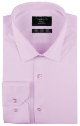 Jednokolorowa, Bawełniana Koszula o Prostym Kroju - Różowa. Czerwone koszule męskie Pazzani, bez wzorów, z bawełny, bez kołnierzyka, bez ramiączek. Za 169.00 zł.