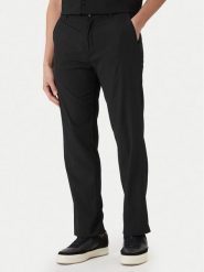 Calvin Klein Spodnie materiałowe LV04LF609G Czarny Straight Fit. Czarne spodnie na co dzień męskie Calvin Klein, bez wzorów, z materiału. Za 369.99 zł.