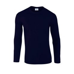 Koszulka Z Długim Rękawem Dla Dorosłych Unisex Soft Touch. Niebieskie koszulki męskie z długim rękawem GILDAN, xl, bez wzorów, sportowe, bez kołnierzyka, bez ramiączek. Za 50.99 zł.