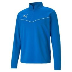 Bluza piłkarska męska Puma teamRISE 1 4 Zip Top. Białe bluzy nierozpinane męskie Puma, m, bez wzorów, sportowe, bez ramiączek, bez kaptura. Za 142.00 zł.