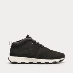 Timberland Winsor Trail MID LACE UP SNEAKER JET BLACK Trzewiki męskie. Czarne buty sportowe na co dzień męskie Timberland, m, bez wzorów, bez ramiączek, bez kaptura. Za 329.99 zł.