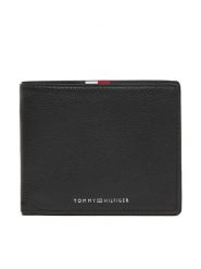 Tommy Hilfiger Portfel Th Corp Cc & Coin AM0AM13740 Czarny. Czarne portfele męskie Tommy Hilfiger, bez wzorów, ze skóry. Za 249.99 zł.