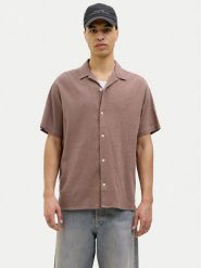Jack & Jones Koszula Luke 12255781 Brązowy Relaxed Fit. Brązowe koszule męskie Jack & Jones, m, bez wzorów, z bawełny, bez kołnierzyka, bez ramiączek. Za 129.99 zł.