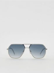 Okulary przeciwsłoneczne aviator - ciemny turkus. Okulary przeciwsłoneczne męskie Reserved, bez wzorów. Za 69.99 zł.