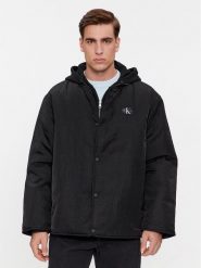 Calvin Klein Jeans Kurtka przejściowa Skater Hooded Jacket J30J325290 Czarny Regular Fit. Czarne kurtki męskie Calvin Klein Jeans, m, bez wzorów, z jeansu, bez ramiączek, bez kaptura. Za 639.99 zł.