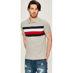 Tommy Hilfiger - Polo. Szare koszulki polo męskie Tommy Hilfiger, z bawełny, polo, z krótkim rękawem. W wyprzedaży za 299.90 zł.