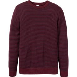 Sweter w paski bonprix czerwony klonowy-ciemnoniebieski w paski. Swetry męskie bonprix. Za 37.99 zł.