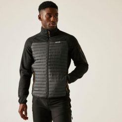 Kurtka męska hybrydowa Ceden. Brązowe kurtki męskie Regatta, m, bez wzorów, z polaru, sportowe, bez ramiączek, bez kaptura. Za 379.99 zł.