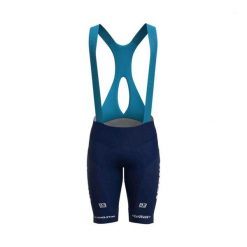 Spodenki rowerowe męskie Biemme Astana na szelkach. Niebieskie szorty sportowe męskie Biemme, bez wzorów, sportowe. W wyprzedaży za 482.00 zł.