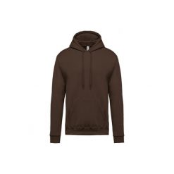 Bluza z kapturem Kariban. Brązowe bluzy nierozpinane męskie KARIBAN, m, bez wzorów, bez ramiączek, z kapturem. Za 146.50 zł.