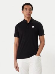 KARL LAGERFELD Polo 745022 562224 Czarny Regular Fit. Czarne koszulki polo męskie KARL LAGERFELD, m, bez wzorów, z bawełny, bez kołnierzyka, bez ramiączek. Za 429.99 zł.