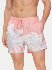Tommy Hilfiger Szorty kąpielowe UM0UM03298 Różowy Regular Fit. Czerwone kąpielówki męskie Tommy Hilfiger, bez wzorów, z syntetyku. Za 229.99 zł.