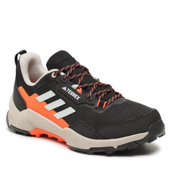 Trekkingi adidas. Czarne buty trekkingowe męskie ADIDAS, bez wzorów, sportowe, bez obcasa, bez zapięcia. Za 349.99 zł.