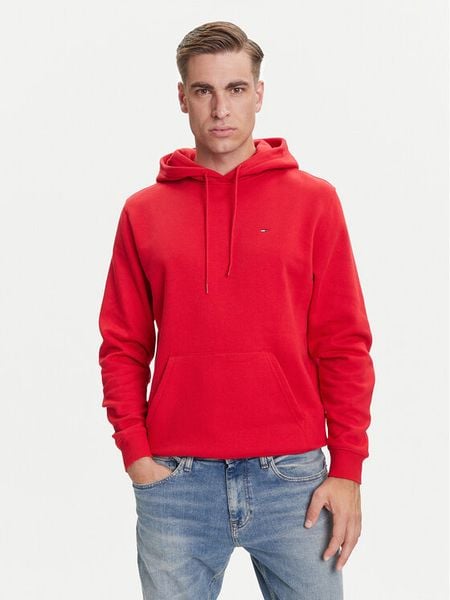 Tommy Jeans Bluza DM0DM20742 Czerwony Regular Fit. Czerwone bluzy nierozpinane męskie Tommy Jeans, l, bez wzorów, z bawełny, bez ramiączek, bez kaptura. Za 229.99 zł.