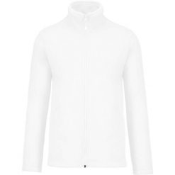 Polarowa kurtka z zamkiem Kariban Falco. Białe kurtki męskie KARIBAN, m, bez wzorów, z polaru, bez ramiączek, bez kaptura. Za 145.00 zł.