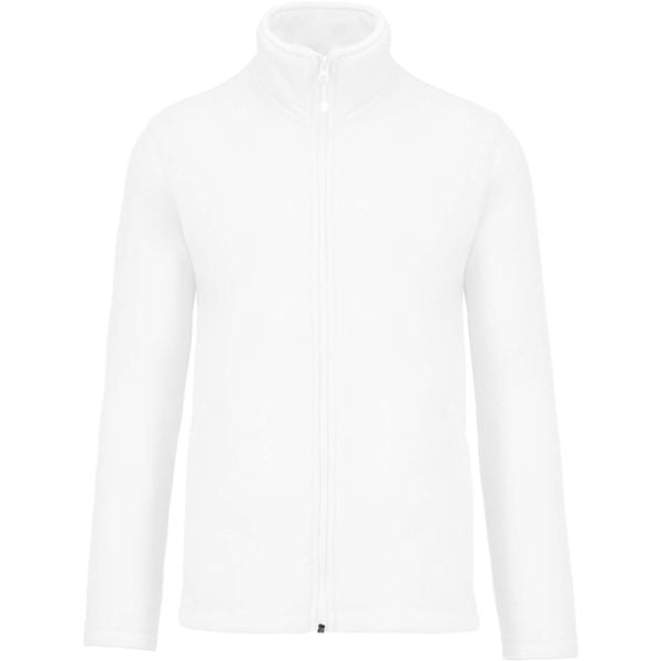 Polarowa kurtka z zamkiem Kariban Falco. Białe kurtki męskie KARIBAN, m, bez wzorów, z polaru, bez ramiączek, bez kaptura. Za 148.50 zł.