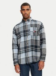 Tommy Jeans Koszula DM0DM20597 Niebieski Regular Fit. Niebieskie koszule męskie Tommy Jeans, m, bez wzorów, z bawełny, bez kołnierzyka, bez ramiączek. Za 369.99 zł.