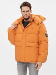 Calvin Klein Jeans Kurtka zimowa J30J323709 Pomarańczowy Relaxed Fit. Brązowe kurtki męskie Calvin Klein Jeans, na zimę, m, bez wzorów, z jeansu, bez ramiączek, bez kaptura. Za 759.99 zł.