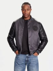 Guess Kurtka bomber M5BL2B K1062 Szary Regular Fit. Szare kurtki męskie Guess, m, z aplikacjami, z syntetyku, bez ramiączek, bez kaptura. Za 559.99 zł.