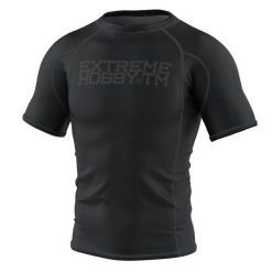 Koszulka Męska Rashguard MMA na Siłownię EXTREME HOBBY TRACE. Czarne bielizna termoaktywna męska EXTREME HOBBY, m, bez wzorów, z bawełny, bez ramiączek, do biegania. Za 199.00 zł.
