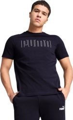 Koszulka męska Puma Sport Graphic Tee granatowa 684617 16 S. T-shirty sportowe męskie Puma, m, bez wzorów, sportowe, bez ramiączek. Za 81.75 zł.