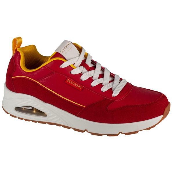 Buty sportowe Sneakersy męskie, Uno - Victory Pack. Czerwone buty sportowe na co dzień męskie Skechers, m, bez wzorów, casualowe, bez ramiączek, bez kaptura, trekkingowe. Za 339.99 zł.