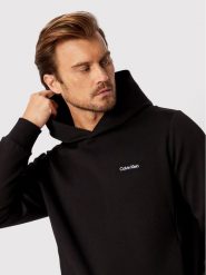 Calvin Klein Bluza Micro Logo K10K109927 Czarny Relaxed Fit. Czarne bluzy nierozpinane męskie Calvin Klein, m, bez wzorów, z syntetyku, bez ramiączek, bez kaptura. Za 289.99 zł.