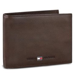 Portfel Tommy Hilfiger. Brązowe portfele męskie Tommy Hilfiger, bez wzorów. Za 219.99 zł.