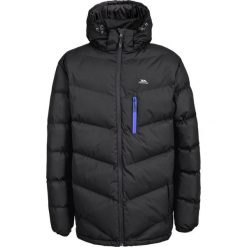 Kurtka Męska Ocieplana. Czarne kurtki męskie Trespass, m, bez wzorów, z puchu, sportowe, bez ramiączek, bez kaptura. Za 272.99 zł.