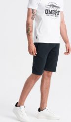 Ombre Męskie bawełniane szorty dresowe BASIC czarne V9 OM-SRBS-0149 S. Czarne szorty sportowe męskie Ombre, bez wzorów, z bawełny, sportowe. Za 49.99 zł.