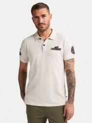 Petrol Industries Polo M-1050-POL946 Écru Regular Fit. Koszulki polo męskie Petrol Industries, m, bez wzorów, z bawełny, bez kołnierzyka, bez ramiączek. Za 129.99 zł.