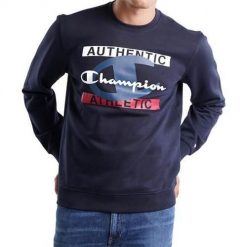 Bluza sportowa męska Champion Crewneck Sweatshirt. Fioletowe bluzy bez kaptura męskie CHAMPION, m, bez wzorów, bez kaptura. Za 117.61 zł.