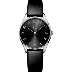 RABAT ZEGAREK CALVIN KLEIN CLASSIC MIDSIZE K4D221CX. Czarne zegarki męskie Calvin Klein, szklane. W wyprzedaży za 499.00 zł.