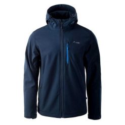 Kurtka Softshellowa Męska Ifar II. Niebieskie kurtki softshell męskie ELBRUS, l, bez wzorów, z softshellu, bez kaptura, trekkingowe. Za 257.99 zł.