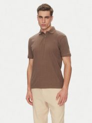 Selected Homme Polo 16094575 Beżowy Regular Fit. Brązowe koszulki polo męskie Selected Homme, m, bez wzorów, z bawełny, bez kołnierzyka, bez ramiączek. Za 149.99 zł.