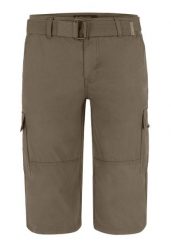 Szorty bojówki z paskiem P-ERGS. Brązowe szorty męskie Volcano, bez wzorów, z bawełny. Za 169.99 zł.