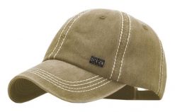 Czapka z Daszkiem, Beżowa z Przeszyciami, Fastryga, Letnia, 100% BAWEŁNA, Przewiewna -Pako Jeans. Brązowe czapki męskie Pako Jeans, na lato, bez wzorów, z bawełny. Za 49.00 zł.