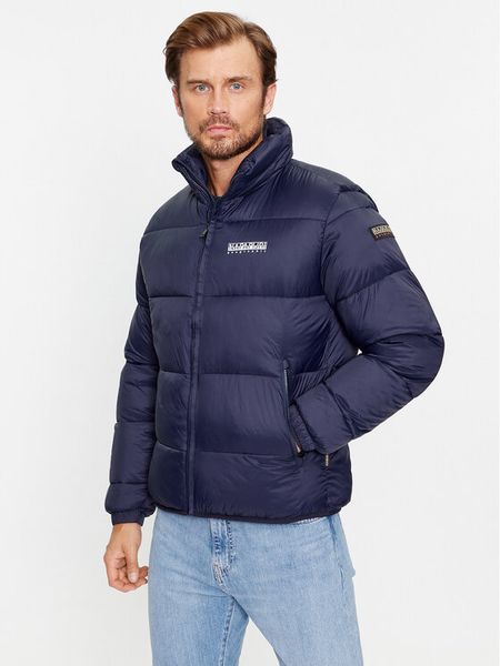 Napapijri Kurtka zimowa NP0A4GJF Granatowy Regular Fit. Niebieskie kurtki męskie Napapijri, na zimę, l, bez wzorów, z syntetyku, bez ramiączek, bez kaptura. Za 609.99 zł.
