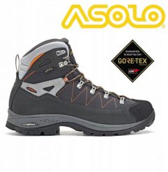 Buty trekkingowe Asolo Finder GV - grap./gunmetal/flame. Szare buty trekkingowe męskie HASBY, bez wzorów, bez zapięcia. Za 940.68 zł.